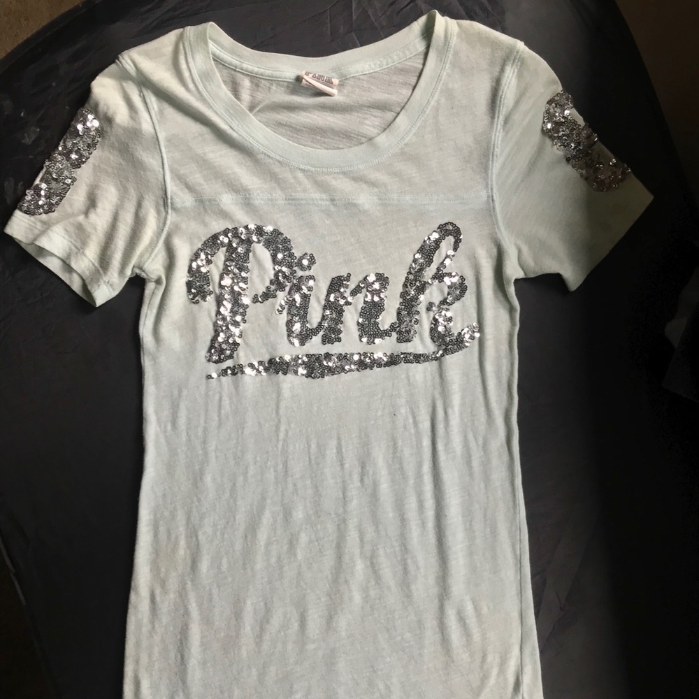 PINK sequin T-Shirt